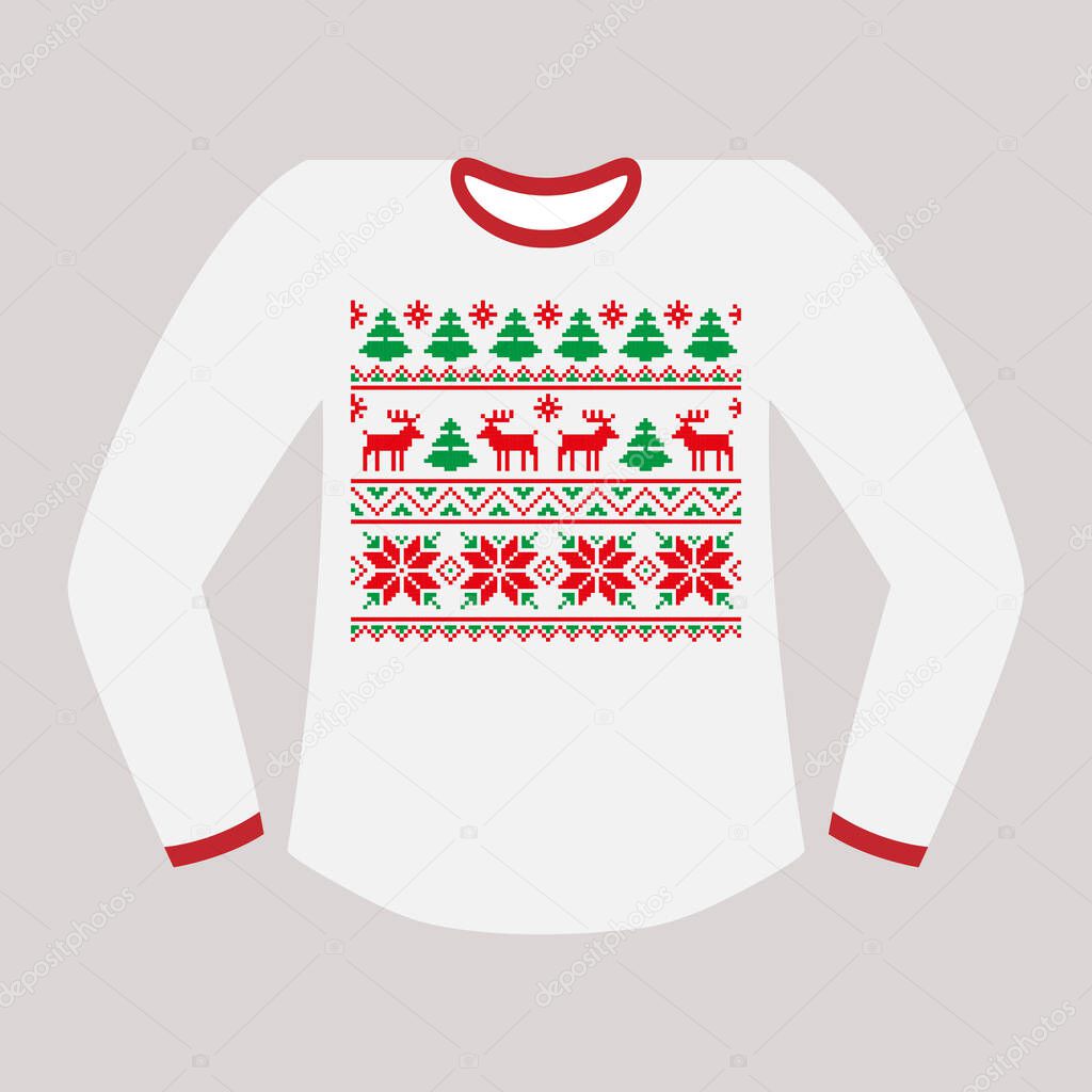 Vector Christmas and New Year sweaterVector Christmas and New Year sweater winter,scandinavian