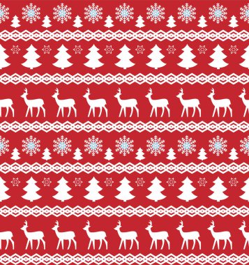 Vektörsüz Noel ve İskandinav tarzında yeni yıl şablonu