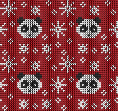 Örülmüş Noel ve Yeni Yıl kazak desenleri