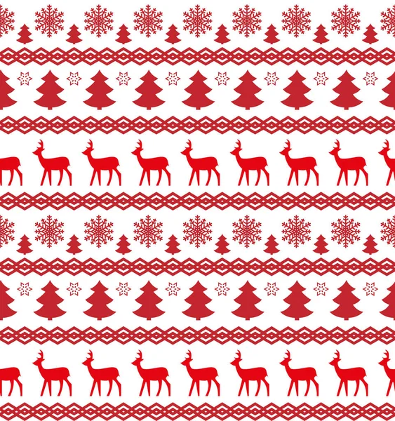 Wektor bezszwowe Boże Narodzenie i nowy rok wzór w stylu skandynawskim — Wektor stockowy
