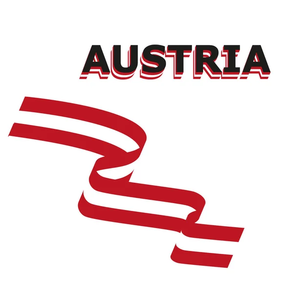 奥地利的矢量旗带 独立日海报设计模板 — 图库矢量图片