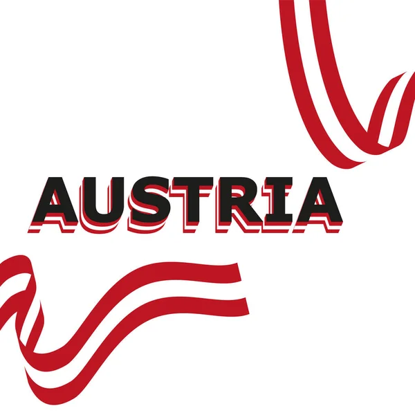 Σημαία Διάνυσμα Της Αυστρίας Σχέδιο Αφίσας Για Την Ημέρα Ανεξαρτησίας — Διανυσματικό Αρχείο