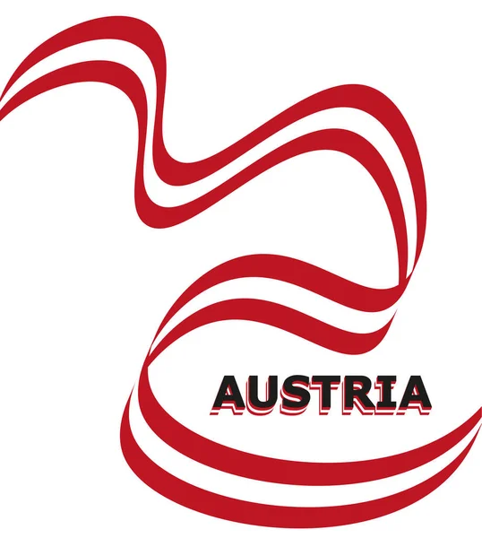 Σημαία Διάνυσμα Της Αυστρίας Σχέδιο Αφίσας Για Την Ημέρα Ανεξαρτησίας — Διανυσματικό Αρχείο