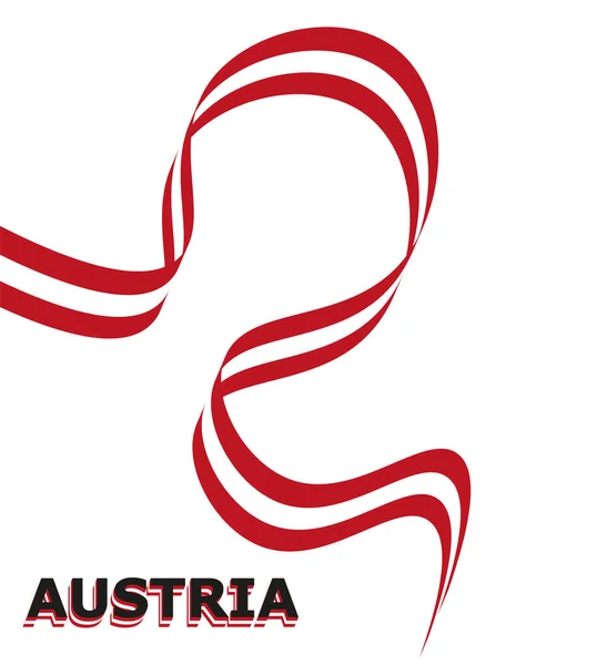 Лента Векторного Флага Австрии Шаблон Оформления Плаката Дню Защитника Отечества — стоковый вектор