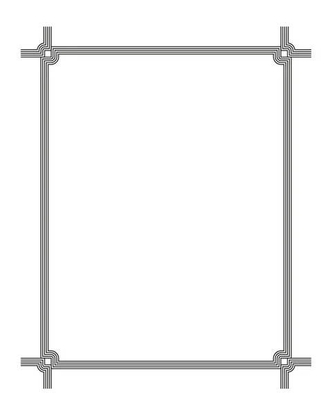 Vector Illustration Art Deco Borders Frames Creative Pattern Style 1920S — Stock Vector