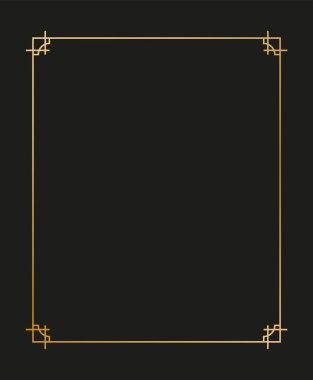 Art deco kenarlarının ve çerçevelerinin vektör illüstrasyonu. Tasarımınız için 1920 'lerin tarzında yaratıcı desen.