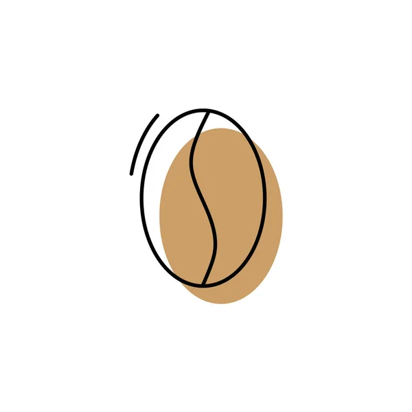 Kávé ikon vonal művészet vektor ikon fehér háttér — Stock Vector