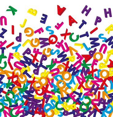 3 Boyutlu İngiliz alfabesiyle sırayla dağıldı.