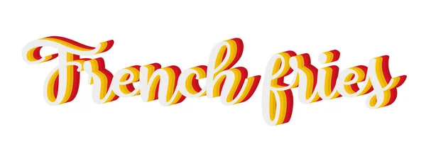 Frites typographie design. Illustration vectorielle. — Image vectorielle