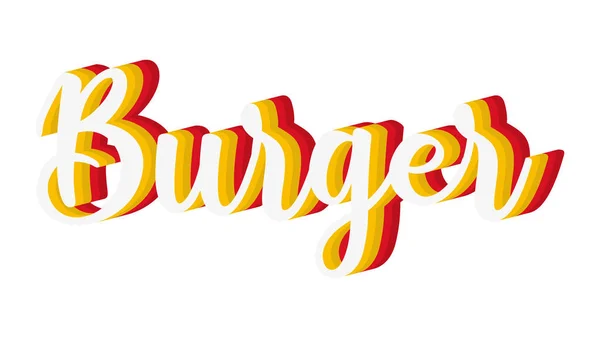 Burger Banner Typografie Design. Vektorillustration. — Stockvektor