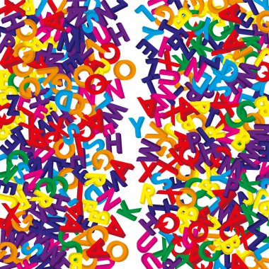 3 Boyutlu İngiliz alfabesiyle sırayla dağıldı.