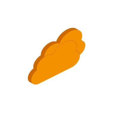 Bilgisayar Bulutu simgesi, illüstrasyon, vektör sembolü beyaz arkaplanda izole edilmiş düz izometrik 3D biçiminde. EPS