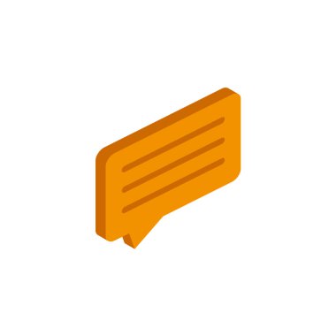 Beyaz arkaplan EPS üzerinde vektör izometrik ileti simgesi