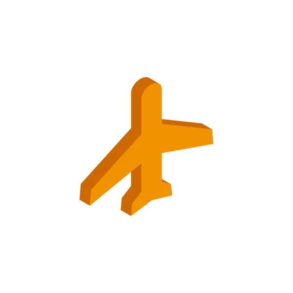 Vector Isometric Plane Icon White Background Eps — Stock Vector
