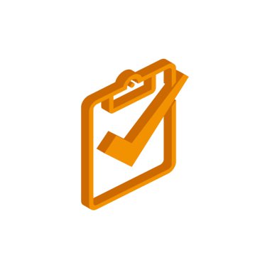 Beyaz arkaplan üzerindeki vektör izometrik belge simgesi