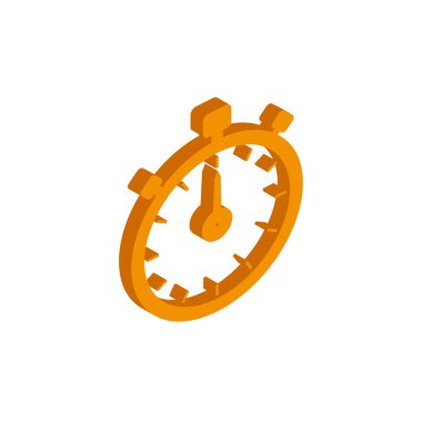 Beyaz arkaplanda vektör izometrik kronometre simgesi