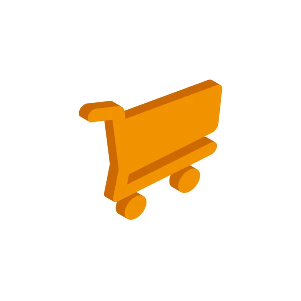 Icono Del Carrito Compras Isométrico Vectorial Sobre Fondo Blanco Eps — Vector de stock