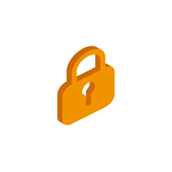 Vector Isometrische Lock Pictogram Een Witte Achtergrond Eps — Stockvector