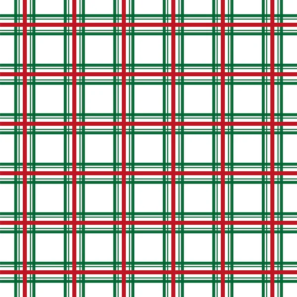크리스마스와 빨간색과 초록색우리에 스코틀랜드 패턴이 있습니다 스코틀랜드 일러스트 — 스톡 벡터