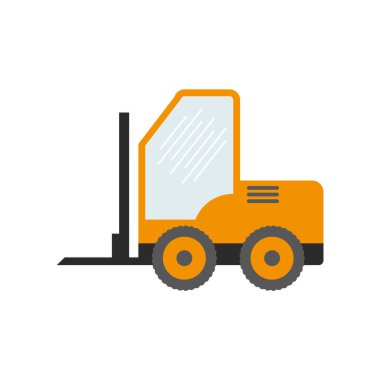 İnşaat ekipmanları, izole edilmiş ikon vektörleri inşa etmek için makineler. Forkliftler ve vinçler, kazıcılar ve traktörler, buldozerler ve kamyonlar. eps