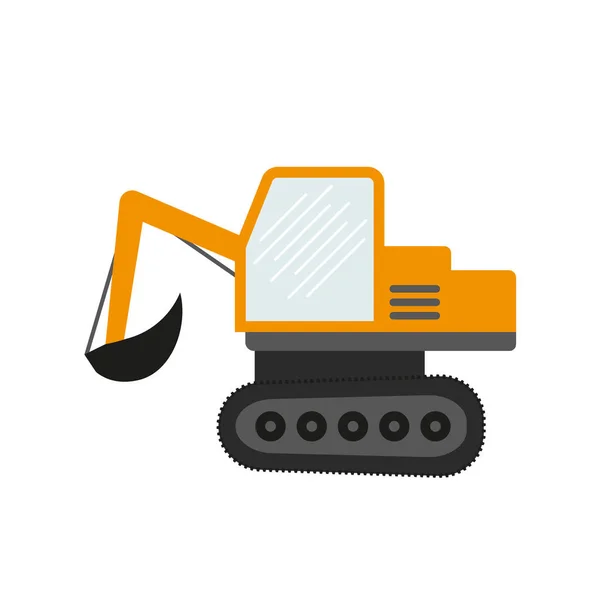 Construction equipment, machines for building work isolated icons vector. Forklifts and cranes, excavators and tractors, bulldozers and trucks. eps — Stock Vector