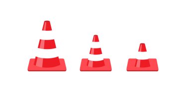 Trafik konileri vektör izole nesne