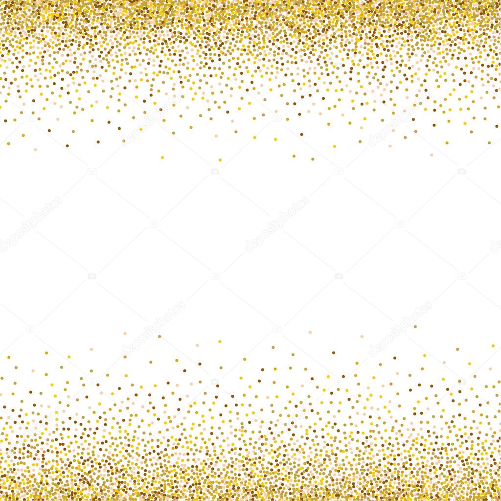 Gold glittery texture. Vector glitter golden background EPS