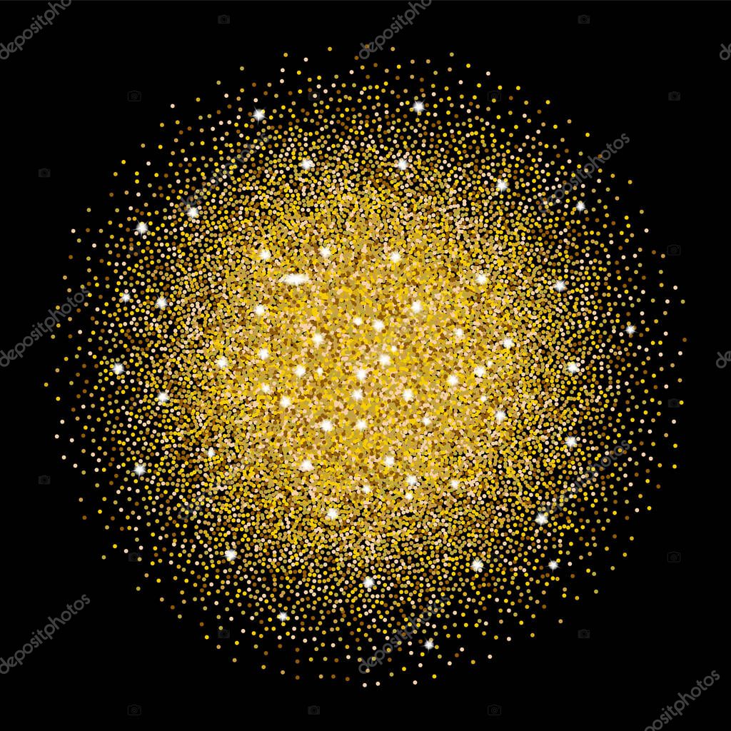 Gold glittery texture. Vector glitter golden background EPS