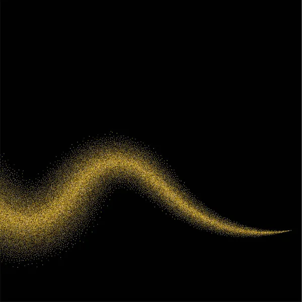 Векторное Золото Блестки Волна Абстрактный Фон Золотые Блески Белом Фоне — стоковый вектор