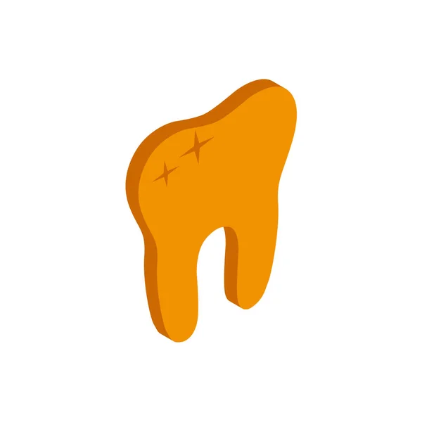 Ikona Izometrické Vektorové Zuby Izolované Bílém Pozadí Eps — Stockový vektor