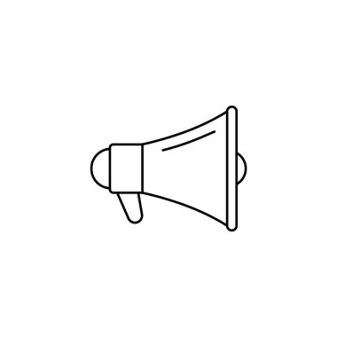 Seo Business Web Özetlenmiş Satır Simgesi Vektör Megafonu