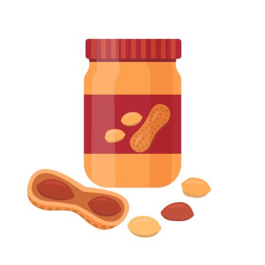 Beyaz arkaplandaki yer fıstıklarının vektör çizimi