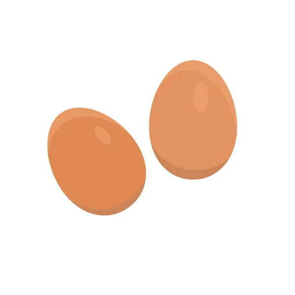 Vektorillustration Von Eiern Auf Weißem Hintergrund — Stockvektor