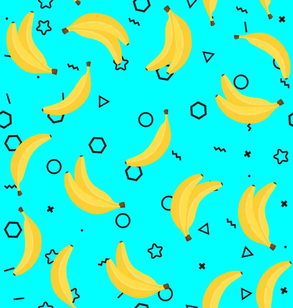 Bela Textura Sem Costura Vetorial Bananas Para Impressão Para Papel — Vetor de Stock