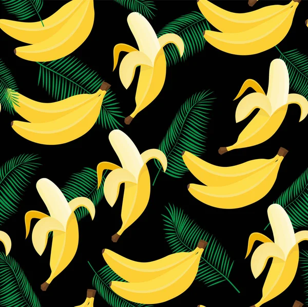 バナナの美しいベクターシームレスなテクスチャ 印刷のための 壁紙のための ウェブページの背景 表面のテクスチャ Eps — ストックベクタ
