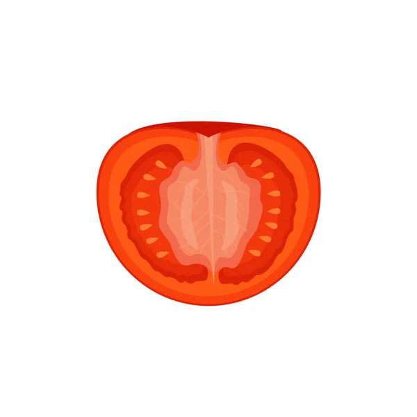 Färsk Röd Tomat Grönsaker Isolerad Vit Bakgrund Tomat Ikonen För — Stock vektor
