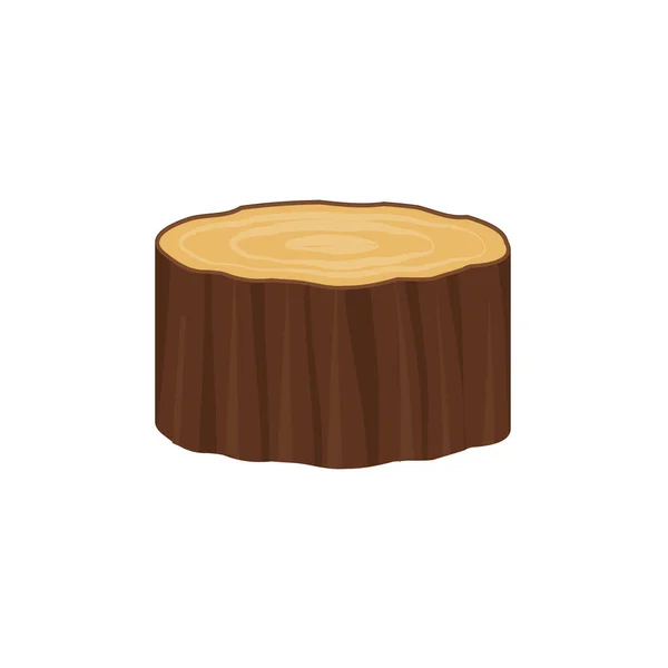 Icono Vectorial Tronco Tronco Madera Tocón Tablón Eps — Vector de stock