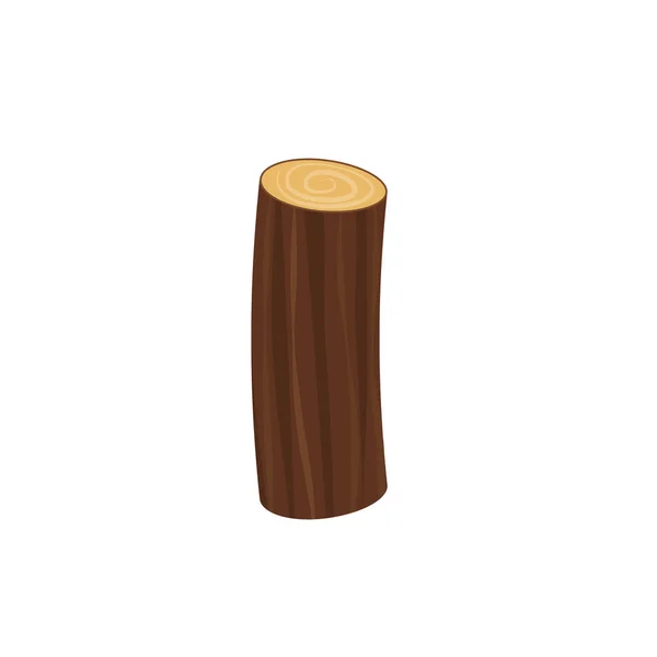 Icono Vectorial Tronco Tronco Madera Tocón Tablón Eps — Vector de stock