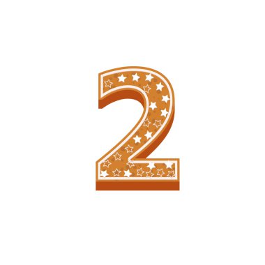 Noel ya da Yeni Yıl alfabesi 2 kurabiye seti ve vektör çizimi. Beyaz arkaplandaki izole desenli harfler.