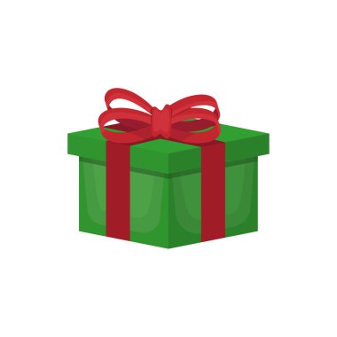 Hediye kutusu şeffaf arkaplanda izole edildi. Vektör çizimi. eps