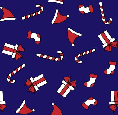 Noel arkaplanı, pürüzsüz döşeme kâğıt deseni için harika bir seçim.