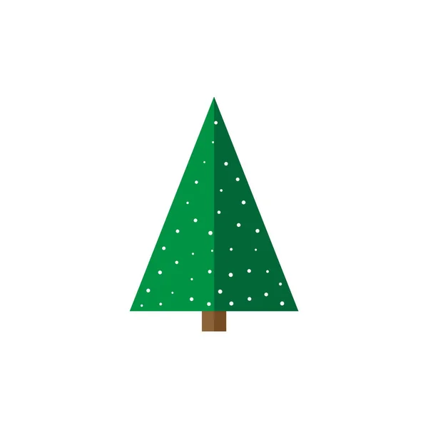 Ağaç Mutlu Noeller Simgesi Zole Edilmiş Vektör — Stok Vektör