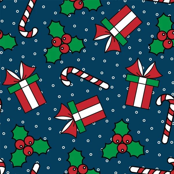 Fondo Navidad Azulejos Sin Costura Gran Opción Para Patrón Papel — Archivo Imágenes Vectoriales