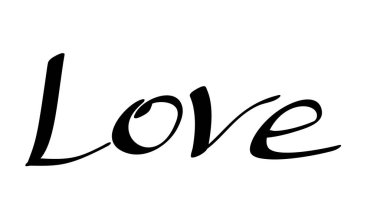 El çizimi aşk sözcüğüyle harika bir tipografi geçmişi var. El yapımı vektör modern kaligrafi ipleri