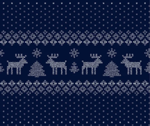 Рождественский пиксель в векторной иллюстрации пингвинов — стоковый вектор