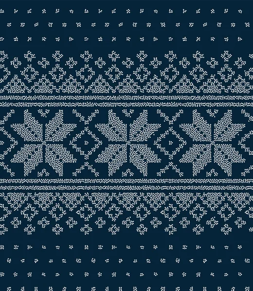 Año Nuevo píxel patrón de Navidad en pingüinos vector ilustración — Archivo Imágenes Vectoriales
