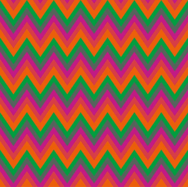 Vector background bright and colorful made of zig zag stripes — Stock Vector