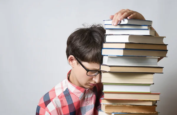 Studentessa Accanto Dei Libri Concetto Istruzione — Foto Stock