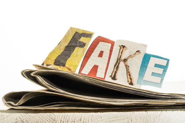 Notizie False Sul Giornale Aperto Concetto — Foto Stock