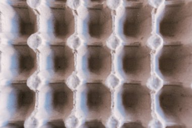 Taze, organik yumurtalar, hem beyaz hem de kahverengi, bir kutu içinde paketlenir.